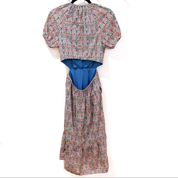 J Crew x Liberty Fabrics Side Cutout Dress / Giorgia Duke Print - Picture 4 of 14